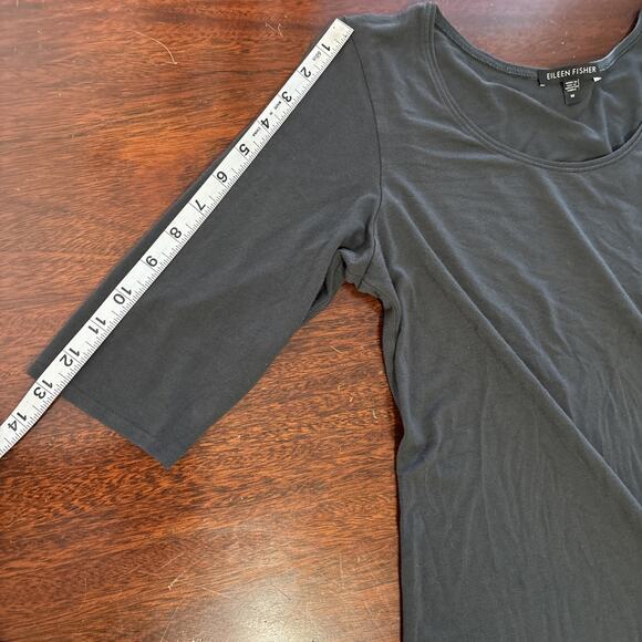 Eileen Fisher Minimalist Tunic Top Size M Rayon Stretch Staple Basic Lagenlook - Picture 9 of 9